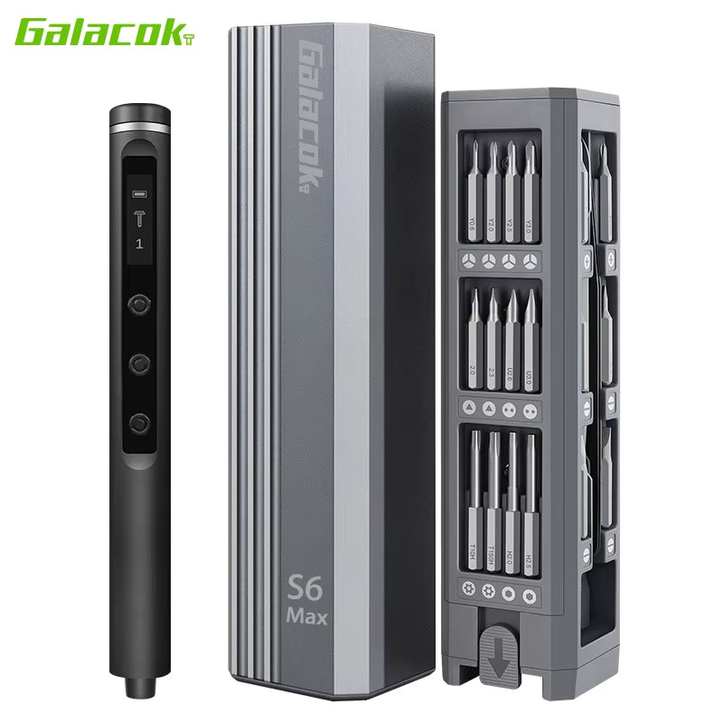 Glacok S6 MAX 5-Speed Torque Precision Electric Screwdriver Set DIY 3.7V Rechargeable Screwdriver Iphone Disassembly Repair Tool