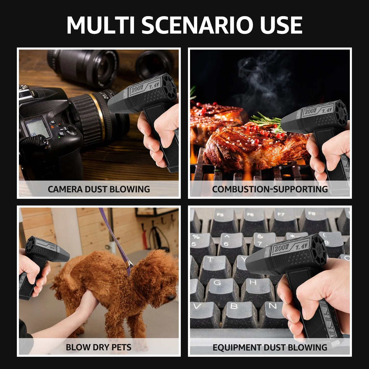 Mini Turbo Jet Fan 130000 RPM Mini Jet Blower High Speed Brushless Motor Electric Jet Fan Lightweight Turbo Violent Fan Air Blower Jet Dry Blower for Car Computer Keyboard